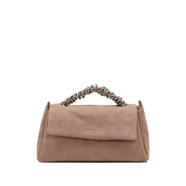 オルチアーニ レディース トートバッグ バッグ Croc effect twisted handle tote bag Neutrals｜asty