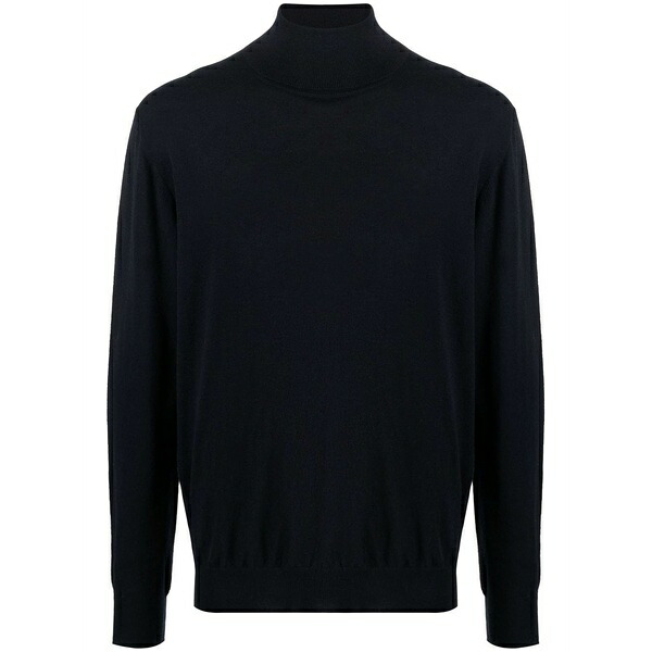 ビリオネア メンズ 編み物\u0026プルオーバー アウター Fine-knit roll-neck jumper  Blue