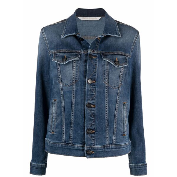 パーム・エンジェルス レディース 上衣＆上衣 アウター Logo-print denim jacket Blue