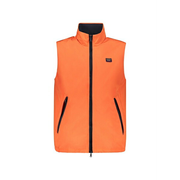 ポールアンドシャーク メンズ ジャケット＆ブルゾン アウター High-collar zip gilet Orange｜asty
