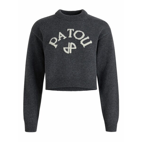ジャンパトゥ レディース 編み物\u0026プルオーバー アウター Logo-intarsia wool jumper Grey