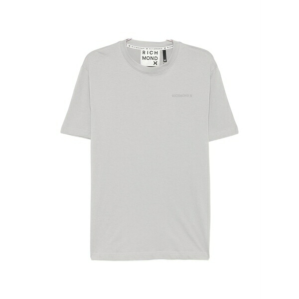 ジョン バージニアの州都 メンズ プルオーバー トップス Logo-patch  t-shirt Grey