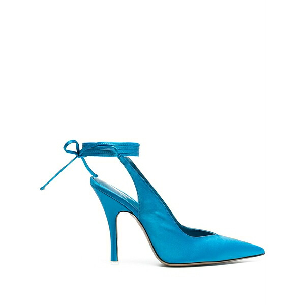 ジ アティコ レディース パンプス シューズ Ankle-tied leather pumps Blue
