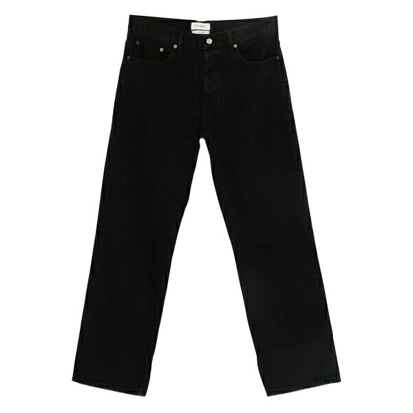 ひな形 メンズ ジーンズズボン下 ボトムス Pocketed denim straight-leg jeans Black