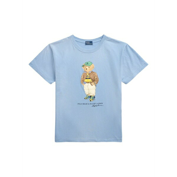 ラルフローレン レディース プルオーバー トップス Polo bear-print t-shirt Blue