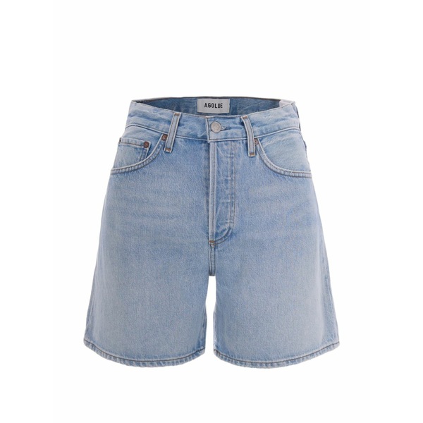 アゴルド レディース デニムパンツ ボトムス High-waisted denim shorts Blue
