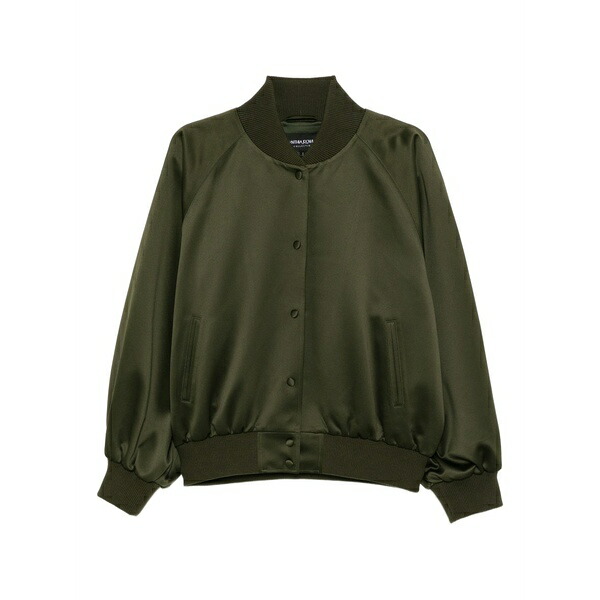 シンシアローレイ レディース 上衣＆上衣 アウター Satin bomber jacket Green