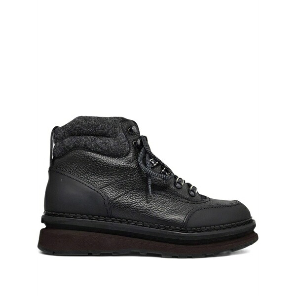 バレット メンズ ブーツ シューズ Leather lace-up hiking boots Black｜asty