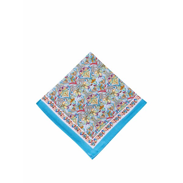 エトン メンズ 消音装置・袈裟・えり巻き 佩び物 Patterned linen pocket square Blue