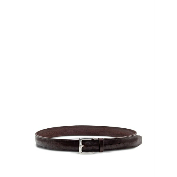 オルチアーニ メンズ ベルト アクセサリー Bull soft buckle belt Brown｜asty