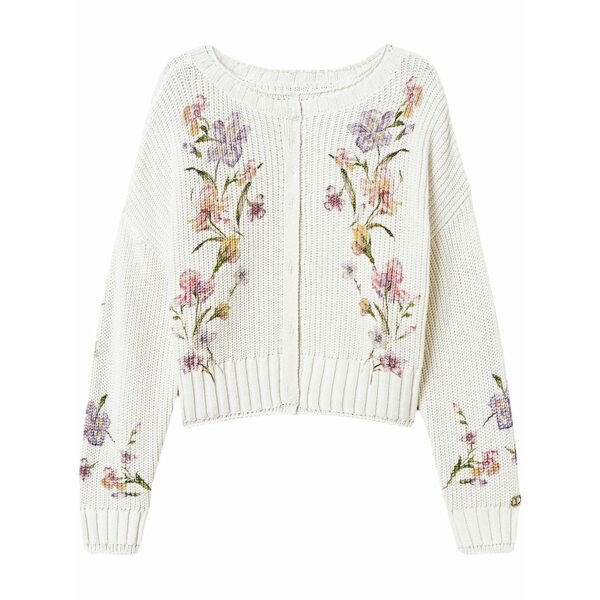 ツインセット レディース カーディガン アウター Floral-print cardigan White｜asty