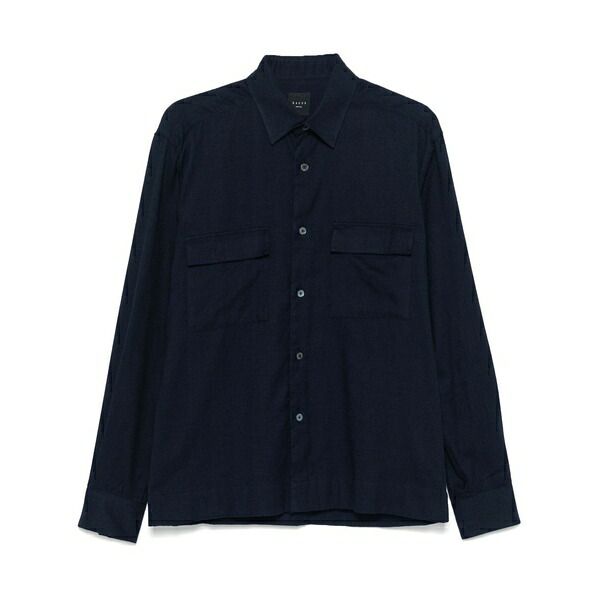 ザカス  メンズ プルオーバー トップス Flannel shirt Blue