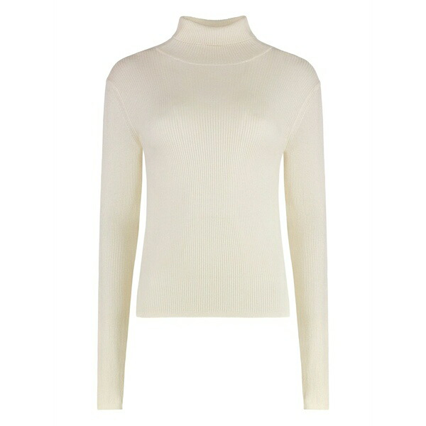 補欠選手リン レディース 編み物\u0026プルオーバー アウター Ribbed turtleneck sweater Neutrals