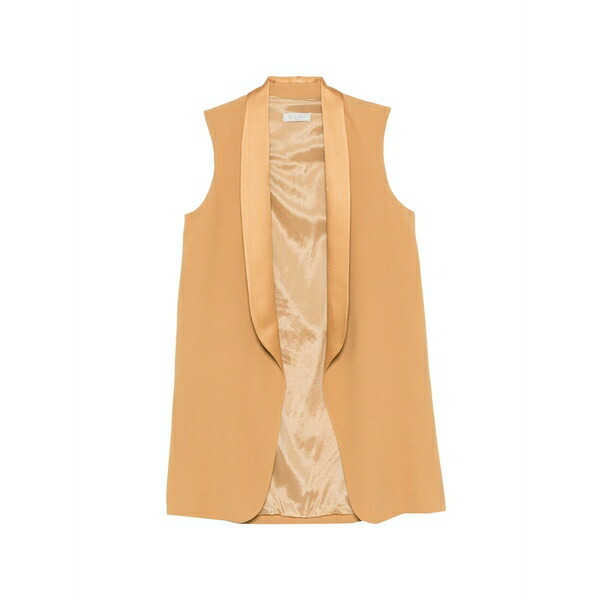 アントネリ レディース 厚地の外套 アウター Shawl-collar sleeveless coat Neutrals