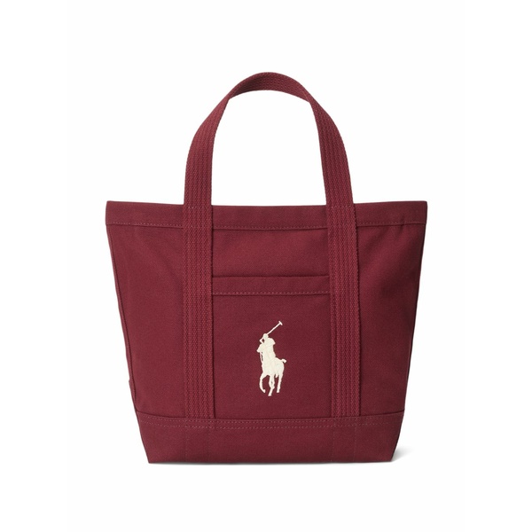 ラルフローレン レディース トートバッグ バッグ Logo-embroidered tote bag Red|asty