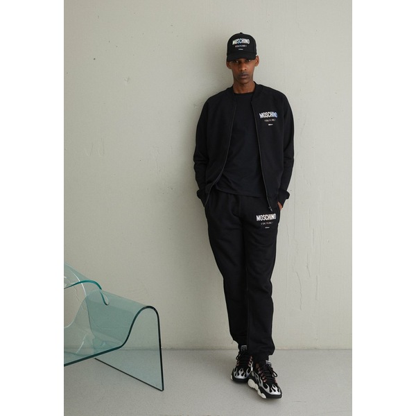 モスキーノ メンズ カーディガン アウター Zip-up black - sweatshirt