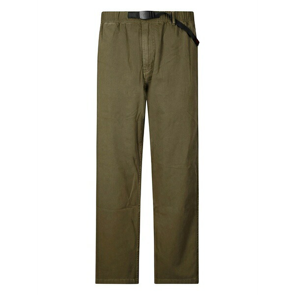 グラミチ メンズ 心地よいズボン下 ボトムス Belted trousers Green