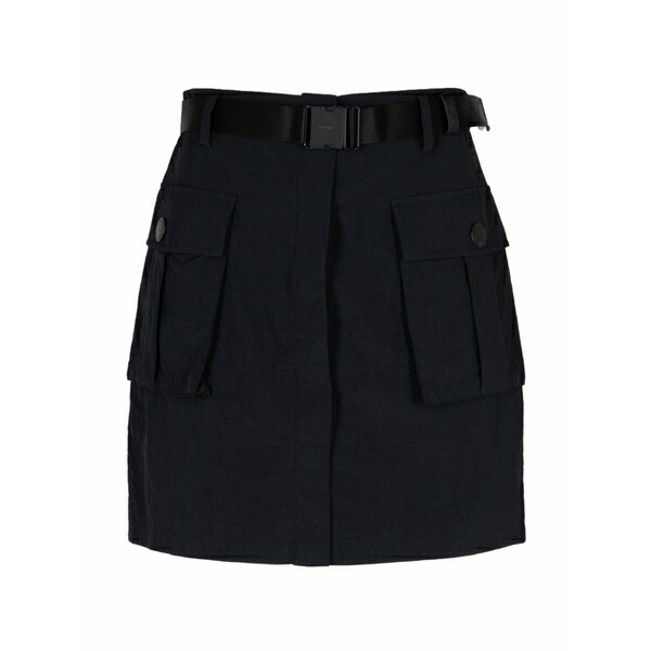 ラジャンス レディース スコート ボトムス Belted cargo short skirt Black