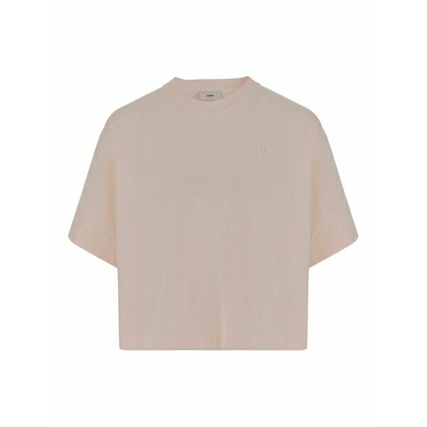 オートリー レディース プルオーバー トップス Embroidered-logo t-shirt Pink