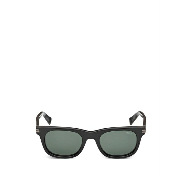 ゼニア メンズ サングラス・アイウェア 付属物 Square-frame sunglasses Black