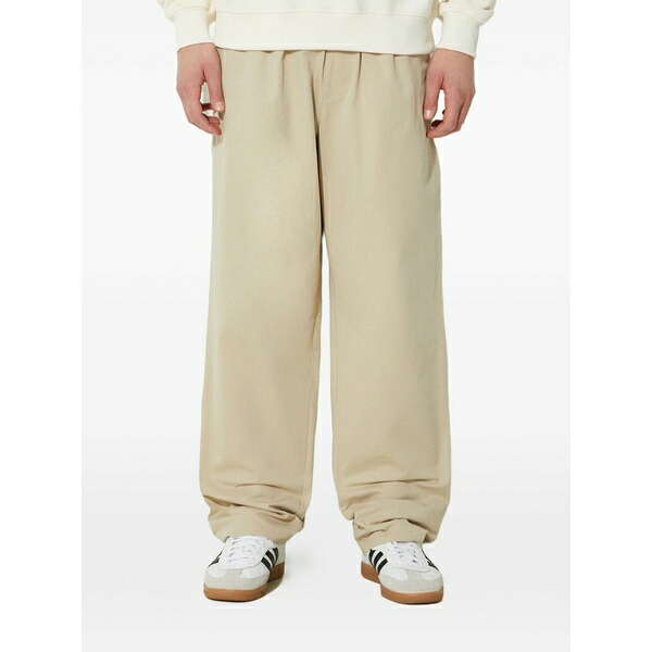 クリーム メンズ 心地好いズボン下 ボトムス Logo-detail trousers Neutrals