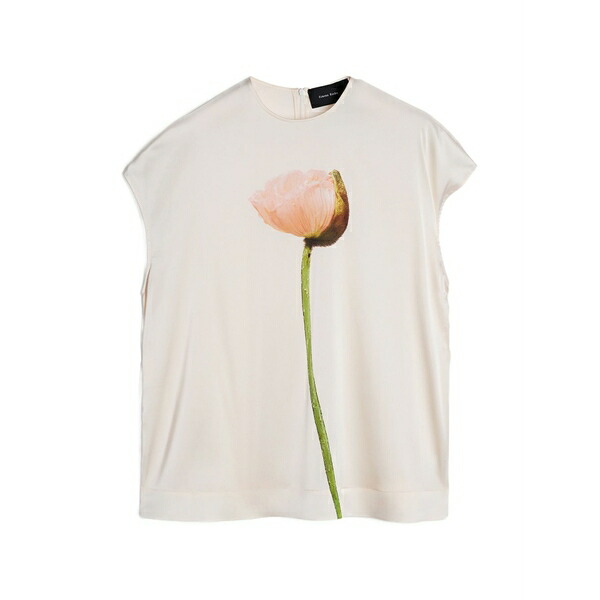 シモーネ・ロシャ レディース シャツ トップス Poppy-print blouse Neutrals|asty