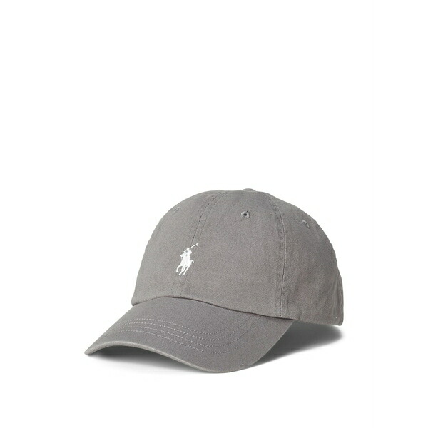 ラルフローレン メンズ かぶり笠 佩び物 Polo pony twill cap Grey
