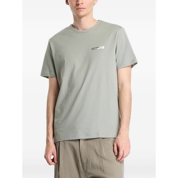 カルバンクライン メンズ ティーシャツ トップス Logo-print t-shirt Green