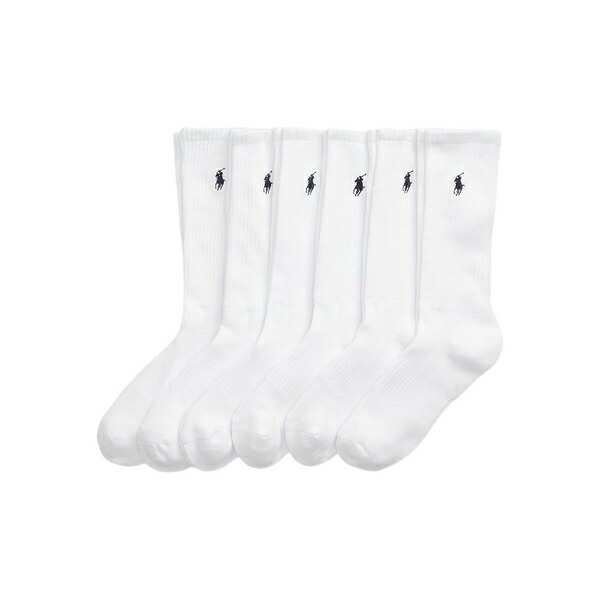 ラルフローレン メンズ ソックス アンダー御召しもの Cotton socks (pack of six) White