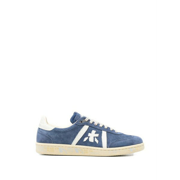 プレミアータ メンズ スニーカー シューズ Perforated logo sneakers Blue
