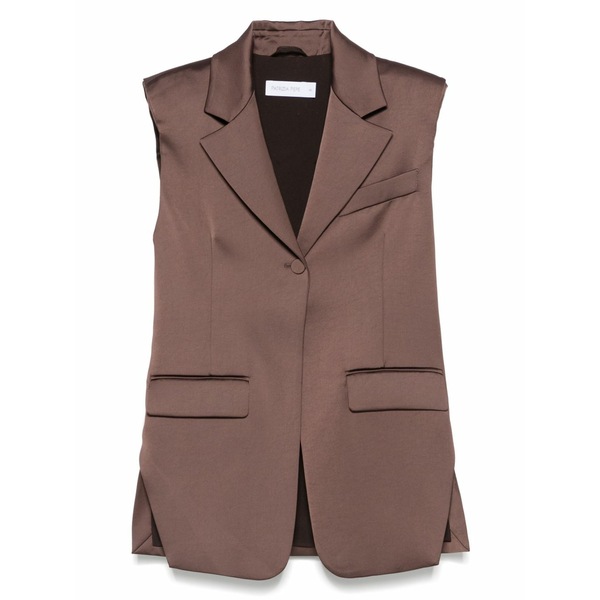 パトリツィア ペペ レディース コート アウター Satin waistcoat Brown｜asty