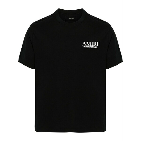 アミリ メンズ ティーシャツ トップス Bones stacked cotton t-shirt Black