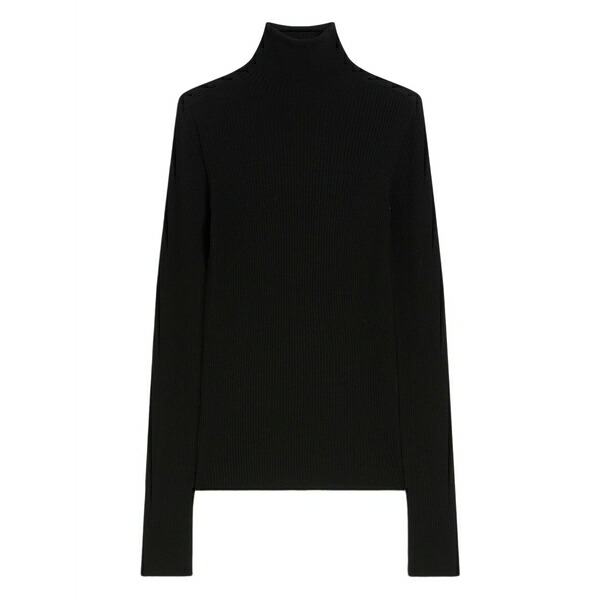 運動競技マックス レディース 編み物\u0026プルオーバー アウター Ribbed turtleneck top Black