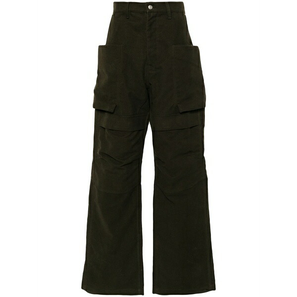 リックオウエンス メンズ 心地よいズボン下 ボトムス Stefan cotton cargo trousers Green
