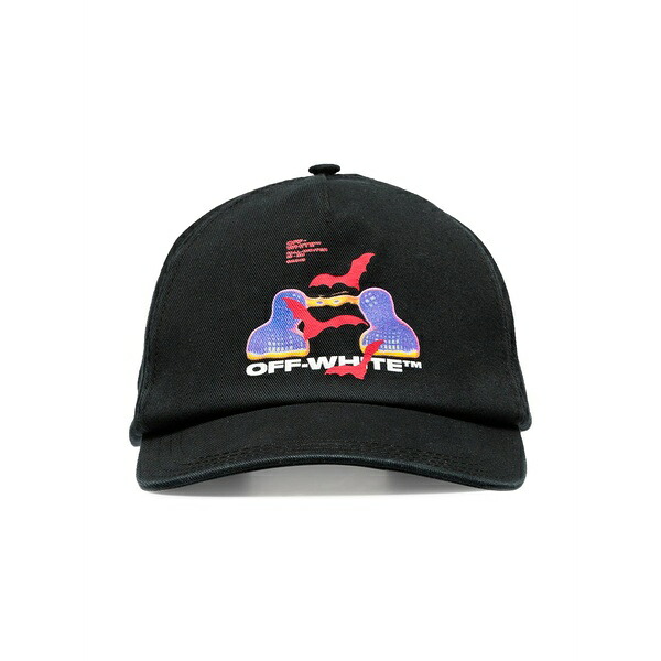 象牙色 メンズ かぶり笠 添え物 Thermo logo baseball cap Black