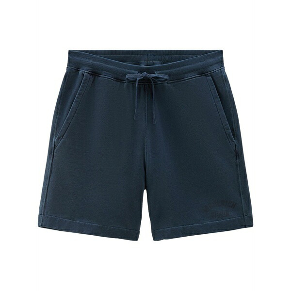 羊毛 分限者 メンズ 心地よいズボン下 ボトムス Drawstring cotton track shorts Blue