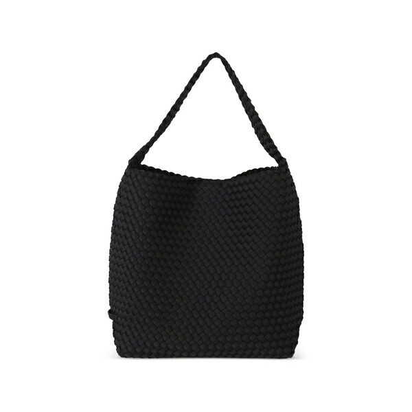 ナゲディ レディース トートバッグ 御徒面子 Medium nomad woven tote bag Black