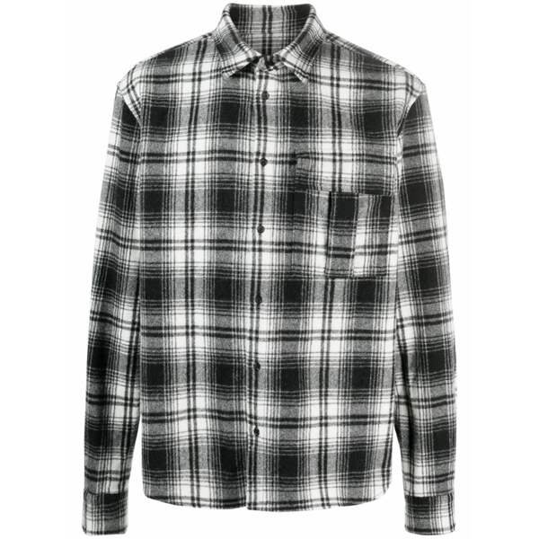ディースクエアード メンズ ジャケット&ブルゾン アウター Plaid-check shirt jacket Black|asty