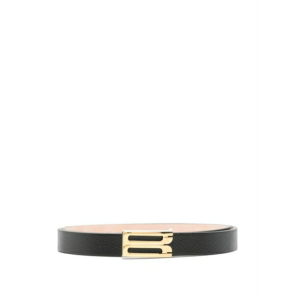 ヴィクトリア ベッカム レディース 三尺帯 付属物 Small grained-leather belt Black