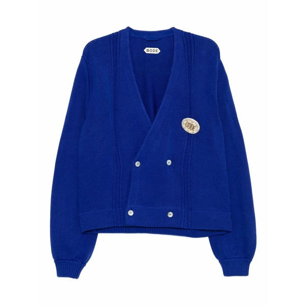 ボーディ メンズ ジレー アウター Double-breasted cardigan Blue