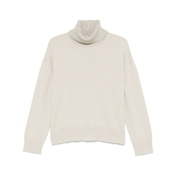 ファビアナ フィリッピ レディース 編み物\u0026プルオーバー アウター Sequin-detail sweater Neutrals