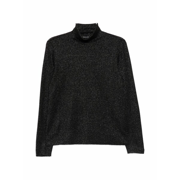 エイリーンフィッシャー レディース ティーシャツ トップス Roll-neck long-sleeve top Black