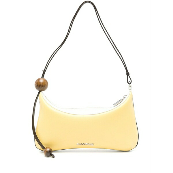 ジャクエムス レディース ショルダーバッグ 御徒面子 Le grand bisou perle shoulder bag Yellow