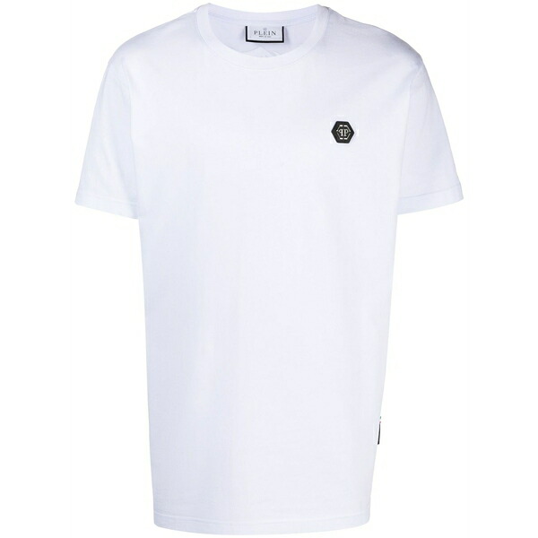 フィリップ飾り気の無い メンズ プルオーバー トップス Skull\u0026bones-print cotton t-shirt White