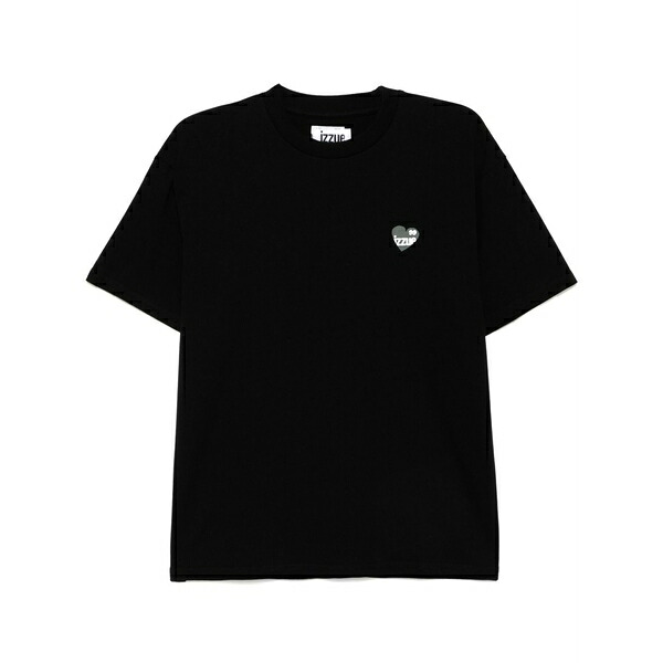 イズエ メンズ ティーシャツ トップス Graphic-print t-shirt Black