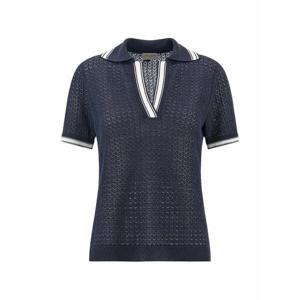 ポールアンドシャーク レディース 編み物\u0026スウェーター アウター Openwork-knit knitted top Blue