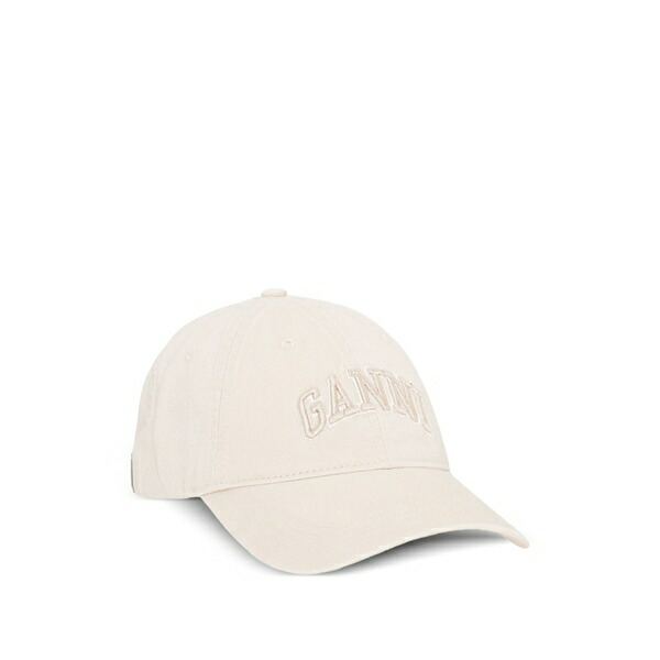ガニー レディース かぶり笠 添え物 Logo-embroidered cap White