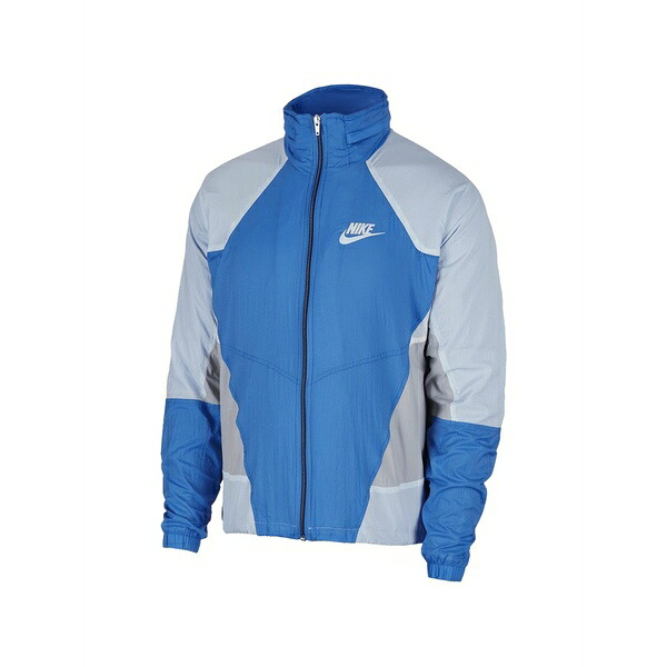 ナイキ メンズ 上衣＆上衣 アウター Hooded woven zip-up jacket Blue