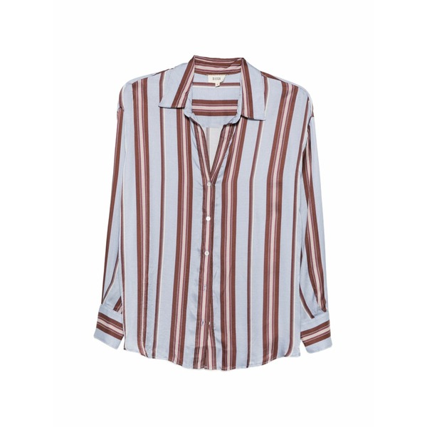 ディーガ レディース プルオーバー トップス Striped-pattern long-sleeve shirt Blue