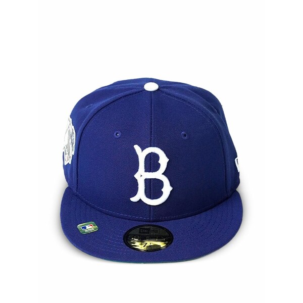ニュー内鰓 メンズ かぶり笠 添え物 59fifty brooklyn dodgers jackie robinson day baseball cap Blue